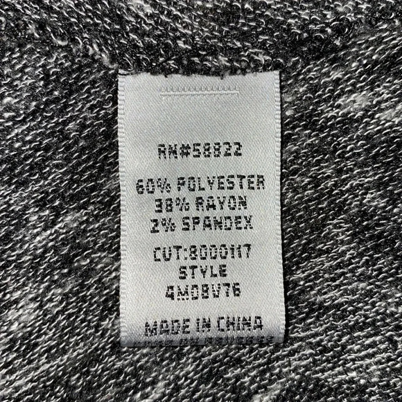 STUDIO M knit tunic sweater stretchy lightweight heather black gray size S - Picture 6 of 9